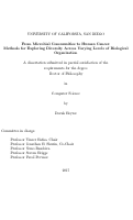 Cover page: From Microbial Communities to Human Cancer: Methods for Exploring Diversity Across Varying Levels of Biological Organization