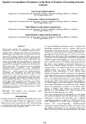 Cover page: Spatial correspondence parameters at the basis of transfer of learning in social contexts