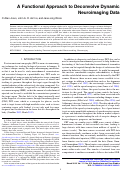 Cover page: A Functional Approach to Deconvolve Dynamic Neuroimaging Data