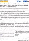 Cover page: Comprehensive assessment of didactic curriculum and career interest in infectious diseases among graduating US pharmacy students