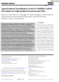 Cover page: Ligand‐Induced Crystallization Control in MAPbBr3 Hybrid Perovskites for High Quality Nanostructured Films