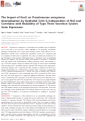 Cover page: The Impact of ExoS on Pseudomonas aeruginosa Internalization by Epithelial Cells Is Independent of fleQ and Correlates with Bistability of Type Three Secretion System Gene Expression