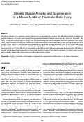 Cover page: Skeletal Muscle Atrophy and Degeneration in a Mouse Model of Traumatic Brain Injury