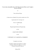 Cover page: Uncertainty Quantification with Experimental Data and Complex System Models