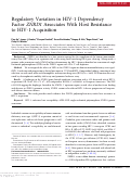 Cover page: Regulatory Variation in HIV-1 Dependency Factor ZNRD1 Associates with Host Resistance to HIV-1 Acquisition