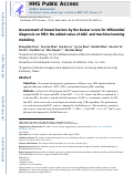 Cover page: Assessment of breast lesions by the Kaiser score for differential diagnosis on MRI: the added value of ADC and machine learning modeling