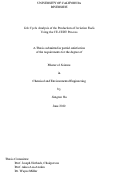 Cover page: Life Cycle Analysis of the Production of Aviation Fuels Using the CE-CERT Process