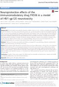 Cover page: Neuroprotective effects of the immunomodulatory drug FK506 in a model of HIV1-gp120 neurotoxicity