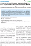 Cover page: WormAssay: A Novel Computer Application for Whole-Plate Motion-based Screening of Macroscopic Parasites