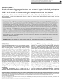 Cover page: Postischemic Hyperperfusion on Arterial Spin Labeled Perfusion MRI is Linked to Hemorrhagic Transformation in Stroke