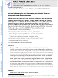 Cover page: Issues in Developing and Evaluating a Culturally Tailored Internet Cancer Support Group