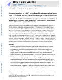 Cover page: Vascular targeting of LIGHT normalizes blood vessels in primary brain cancer and induces intratumoural high endothelial venules