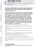 Cover page: Prediction of Hospitalizations in Systemic Lupus Erythematosus Using the Systemic Lupus International Collaborating Clinics Frailty Index