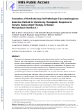 Cover page: Evaluation of non-reducing end pathologic glycosaminoglycan detection method for monitoring therapeutic response to enzyme replacement therapy in human mucopolysaccharidosis I