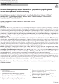 Cover page: Brimonidine eye drops reveal diminished sympathetic pupillary tone in comatose patients with brain injury