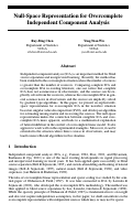 Cover page: A Null-space Algorithm for Overcomplete Independent Component Analysis