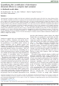 Cover page: Quantifying the contribution of dominance deviation effects to complex trait variation in biobank-scale data