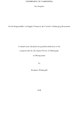 Cover page: Social Responsibility in Supply Chains in the Context of Emerging Economies