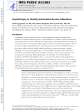 Cover page: Liquid Biopsy to Identify Actionable Genomic Alterations.