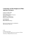 Cover page: Constraints on flow regimes in wide-aperture fractures