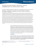 Cover page: End points for sickle cell disease clinical trials: renal and cardiopulmonary, cure, and low-resource settings