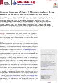 Cover page: Genome Sequences of Cluster K Mycobacteriophages Deby, LaterM, LilPharaoh, Paola, SgtBeansprout, and Sulley