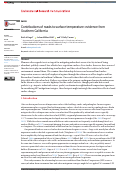 Cover page: Contributions of roads to surface temperature: evidence from Southern California