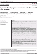 Cover page: Symmetric dimethylarginine concentrations in healthy neonatal foals and mares.