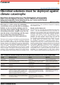 Cover page: Microbial solutions must be deployed against climate catastrophe.