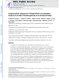 Cover page: Original article submission: Platelet stress accumulation analysis to predict thrombogenicity of an artificial kidney