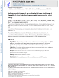 Cover page: Association of Opioid Agonist Therapy With Lower Incidence of Hepatitis C Virus Infection in Young Adult Injection Drug Users