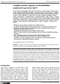 Cover page: Complete genome sequence of Desulfobulbus propionicus type strain (1pr3T)