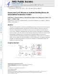 Cover page: Arynes and Cyclic Alkynes as Synthetic Building Blocks for Stereodefined Quaternary Centers