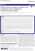 Cover page: Insights into the ecology, evolution, and metabolism of the widespread Woesearchaeotal lineages