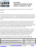 Cover page: Employment Estimates for Hotel Workers in Oakland, CA, 2016