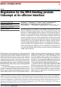 Cover page: Regulation by the RNA-binding protein Unkempt at its effector interface.