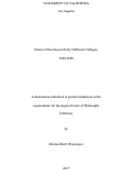 Cover page: Science Education in Early California Colleges, 1850-1880