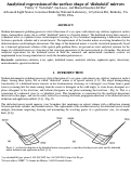 Cover page: Analytical expressions of the surface shape of ‘diaboloid’ mirrors