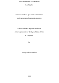 Cover page: Intonation mediates speech rate normalization in the perception of segmental categories