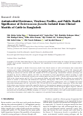 Cover page: Antimicrobial Resistance, Virulence Profiles, and Public Health Significance of Enterococcus faecalis Isolated from Clinical Mastitis of Cattle in Bangladesh.