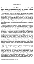 Cover page: Common Interest Communities: Private Governments and the Public Interest, by Stephen E. Barton and Carol Silverman