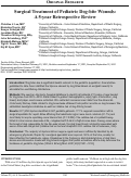 Cover page: Surgical Treatment of Pediatric Dog-bite Wounds: A 5-year Retrospective Review