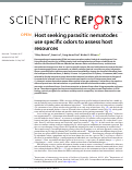 Cover page: Host seeking parasitic nematodes use specific odors to assess host resources