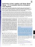 Cover page: Synchronous volcanic eruptions and abrupt climate change ∼17.7 ka plausibly linked by stratospheric ozone depletion