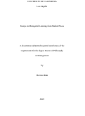 Cover page: Essays on Managerial Learning from Market Prices