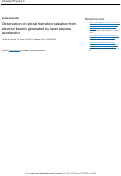 Cover page: Observation of optical transition radiation from electron beams generated by laser plasma accelerator