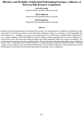 Cover page: Efficiency and Flexibility of Individual Multitasking Strategies - Influence ofBetween-Task Resource Competition