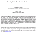 Cover page: Revisiting Mutual Fund Portfolio Disclosure