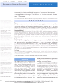 Cover page: Survival for patients with invasive cutaneous melanoma among ethnic groups: the effects of socioeconomic status and treatment.