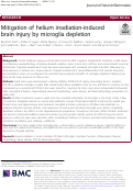 Cover page: Mitigation of helium irradiation-induced brain injury by microglia depletion